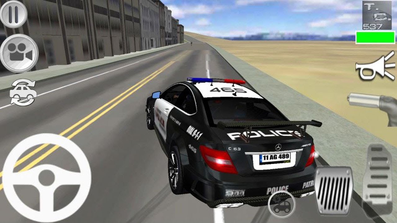 Jugando con Coche Policía - Mercedes S65 Simulador - Juegos de Carros